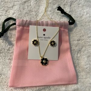 Kate Spade flower necklace and earrings